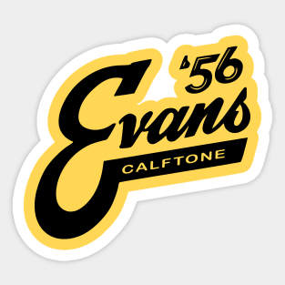 Vintage Calftone In Black Print Sticker